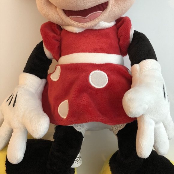 Large Authentic Disney Parks Classic Minnie Mouse Plush 18” Red Polka Dot Dress - Picture 3 of 12